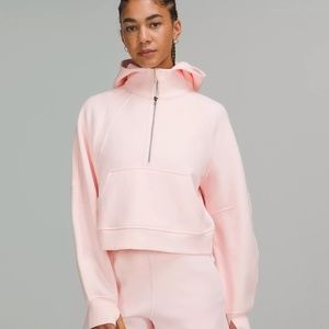 😍 NWT Lululemon Scuba Oversized Half-Zip Hoodie Strawberry Milkshake XS/SM 🍓